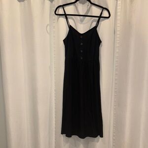 Wishful Park Black Spaghetti Strap Sundress Midi
